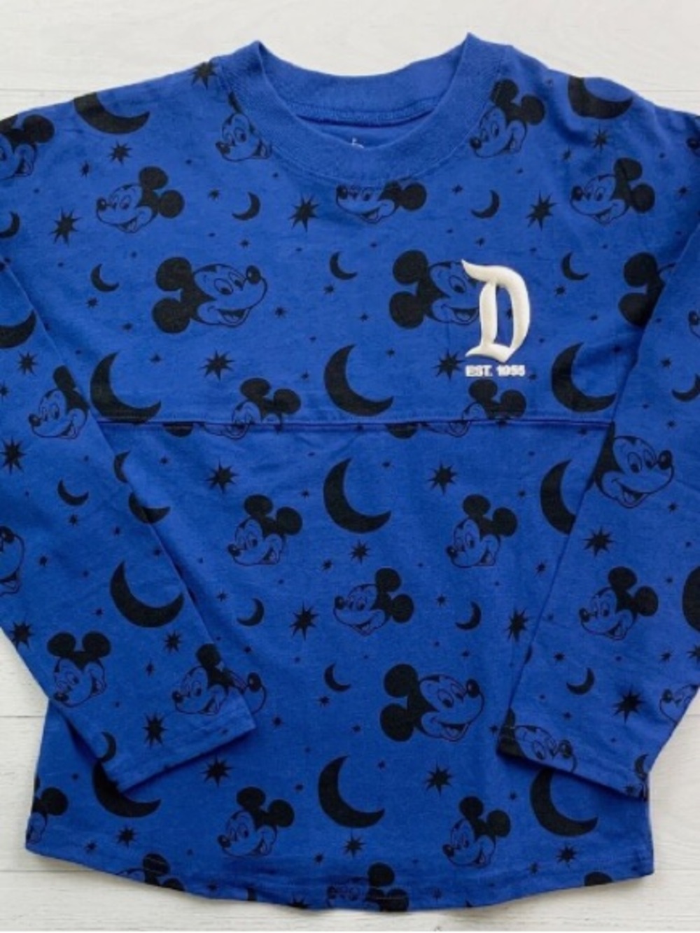 Disney Royal Blue Mickey Moonprint spirit jersey